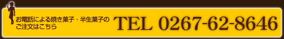TEL 0267-62-8646äˤƤۻҡΤʸϤ